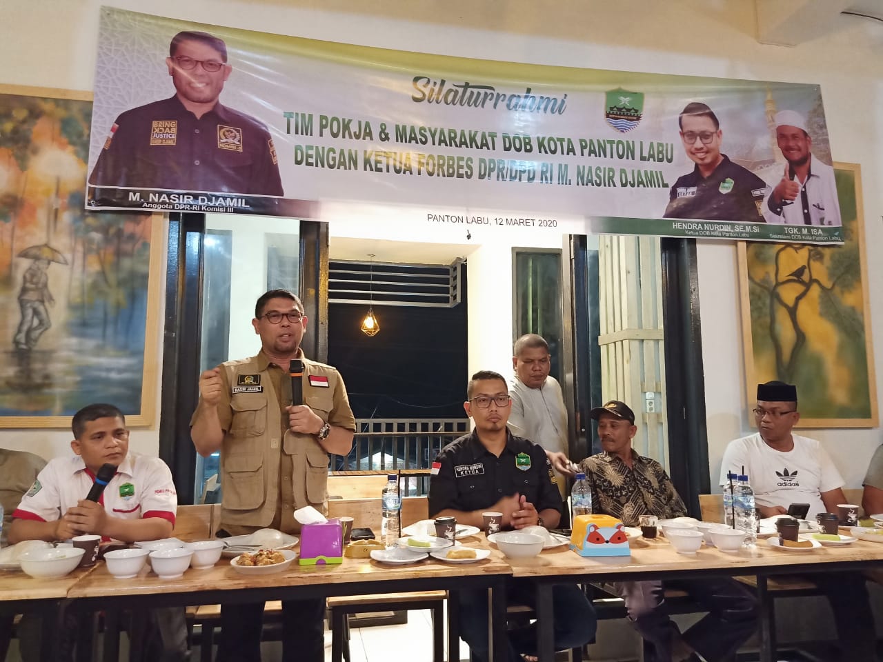 Tim Pokja dan Masyarakat DOB Kota Panton Labu Silaturrahmi Dengan Ketua FORBES DPR/DPD RI