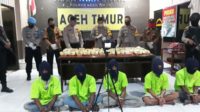 Polres Aceh Timur Gagalkan Penyeludupan 45 Kg Sabu Jaringan Internasional