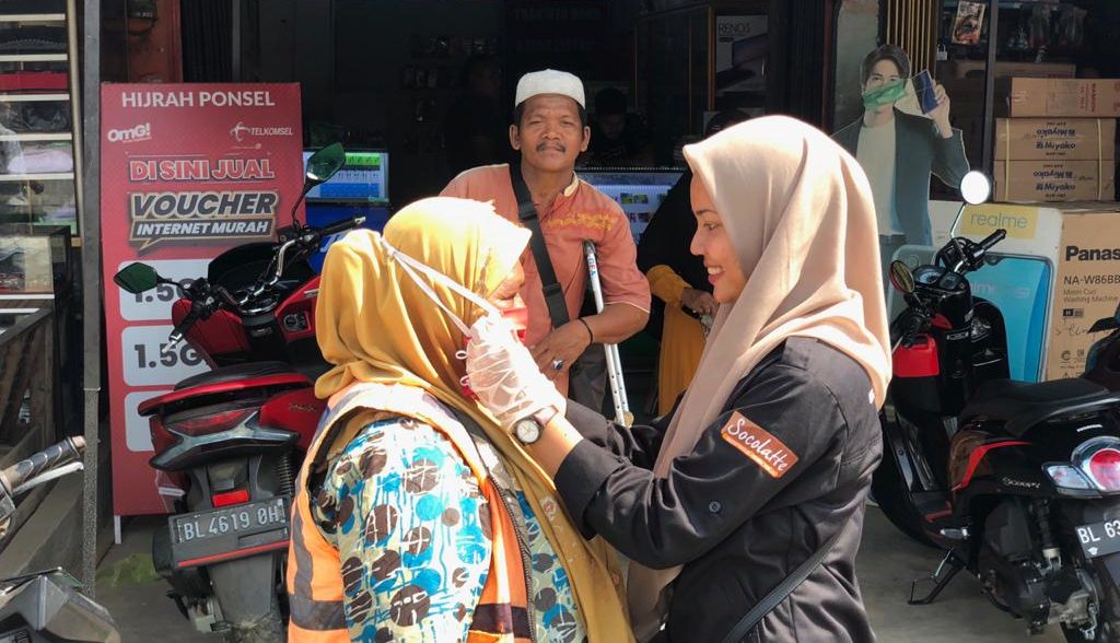 MRI Pidie Jaya Dan ACT Aceh Ajak Masyarakat Pidie Jaya Menggunakan Masker Untuk Cegah Penyebaran Covid-19