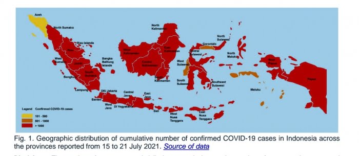 WHO Nilai Kasus Covid-19 Aceh Paling Rendah, Tandai Kuning di Peta Indonesia
