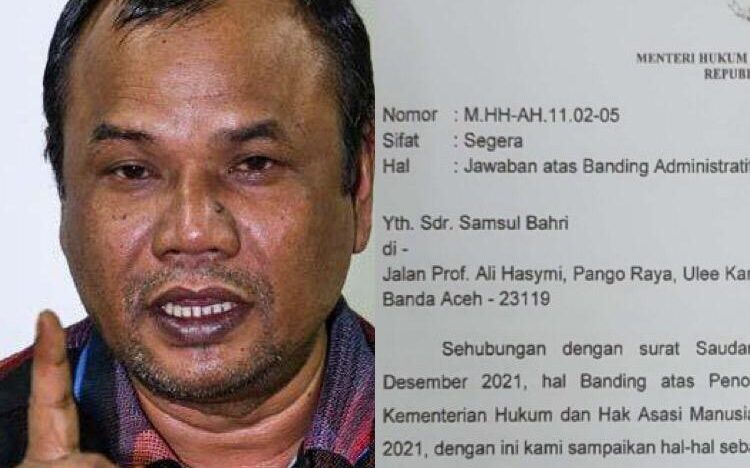Menkumham Tolak Upaya Banding Yang Diajukan PNA Kubu Tiyong