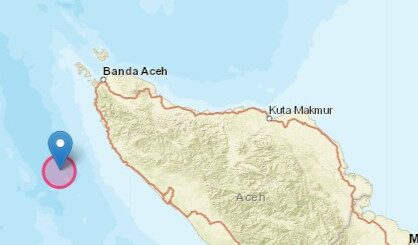 Gempa M 5,9 Guncang Aceh Jaya