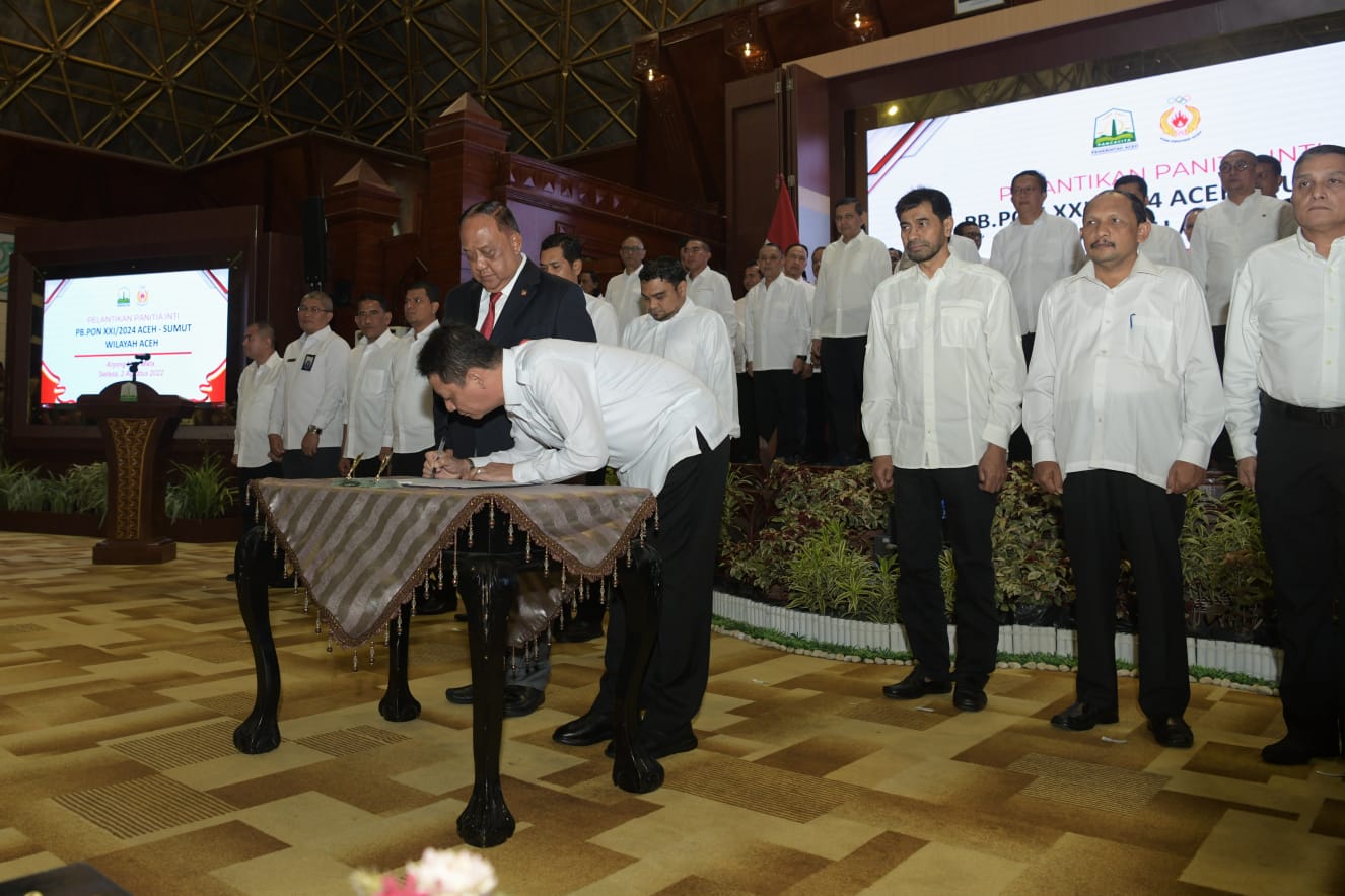 Achmad Marzuki Dilantik Sebagai Ketua Umum PB PON 2024 Wilayah Aceh