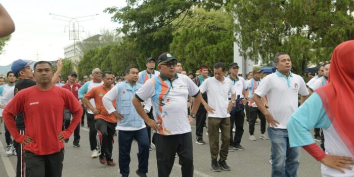 Sekda Aceh Ikut Senam Tolak Serangan Fajar