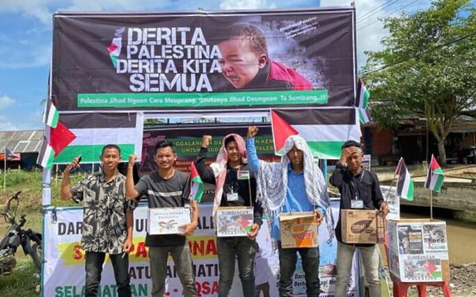 Pemuda Simpang Tiga Langkahan Galang Dana Bantu Palestina, Seminggu Terkumpul Rp15 Jutaan