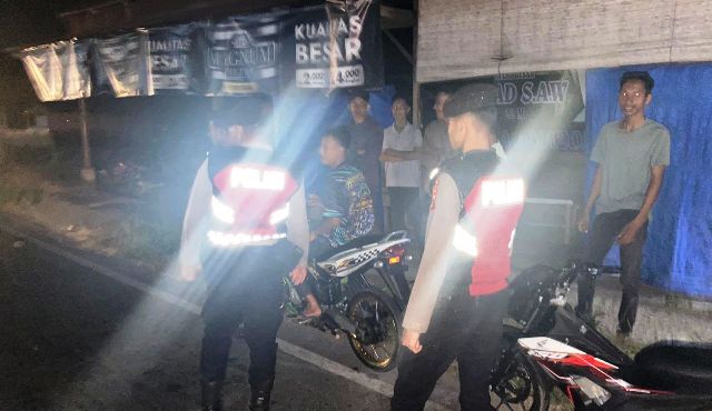 Cegah Balapan Liar di Bulan Ramadhan, Sat Samapta Polres Aceh Timur Tingkatkan Patroli