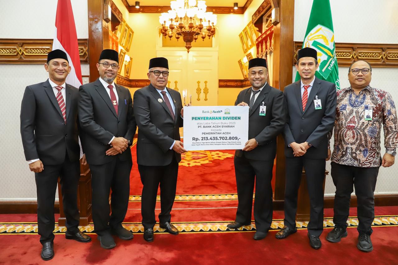 Pemerintah Aceh Terima Dividen Rp 213 M dari Bank Aceh