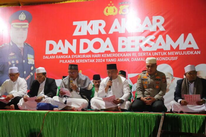 Syukuran Hari Kemerdekaan RI, Polres Aceh Tamiang Gelar Zikir Akbar dan Doa Bersama