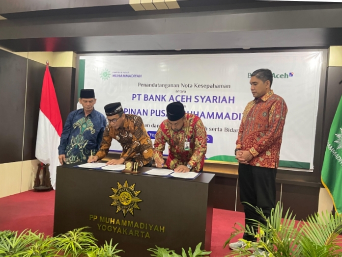 Bank Aceh dan Muhammadiyah Tandatangani MoU Kerjasama Layanan Keuangan Syariah