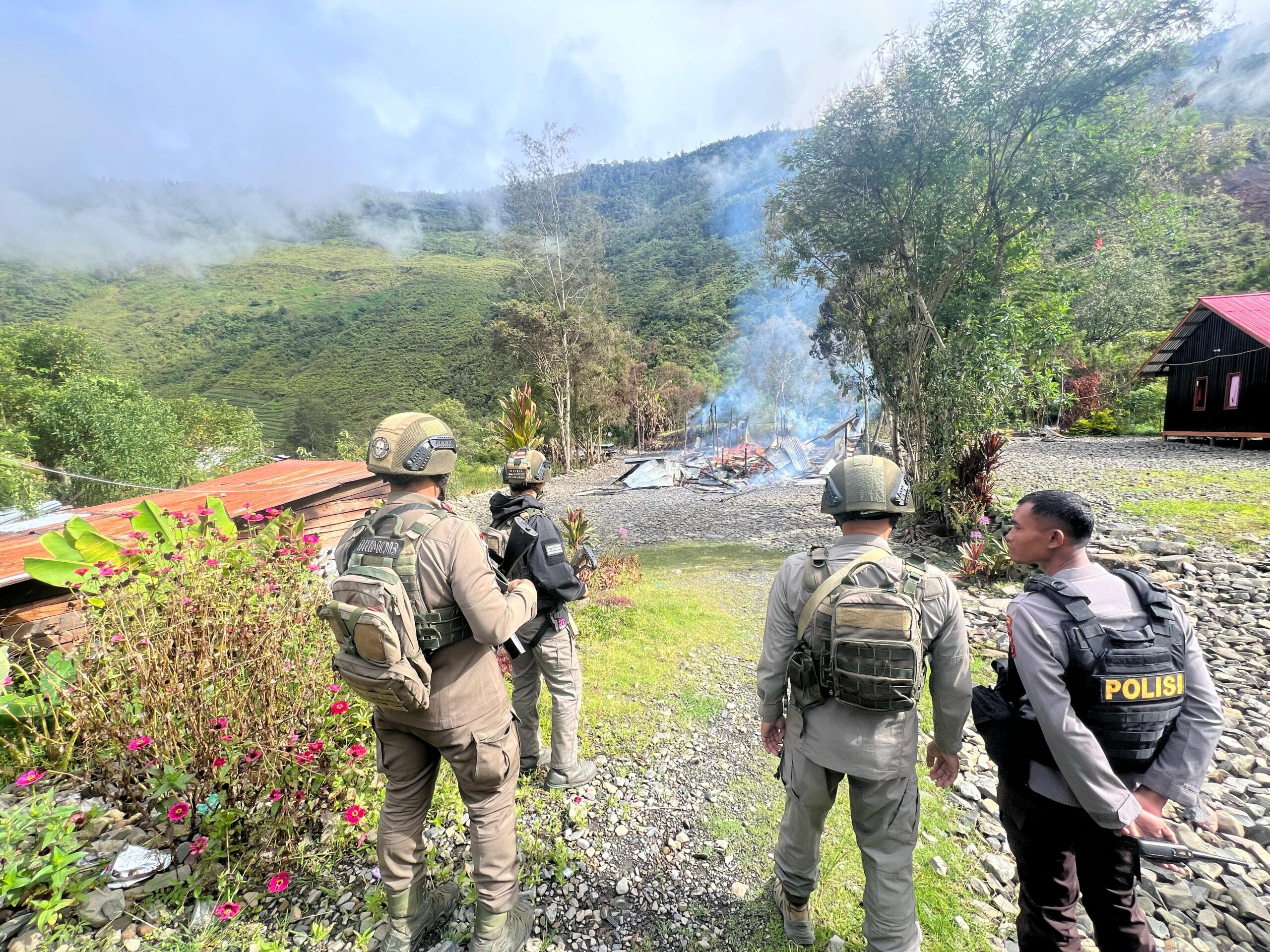 Rumah Kosong di Puncak Jaya Terbakar, Aparat Selidiki Penyebabnya
