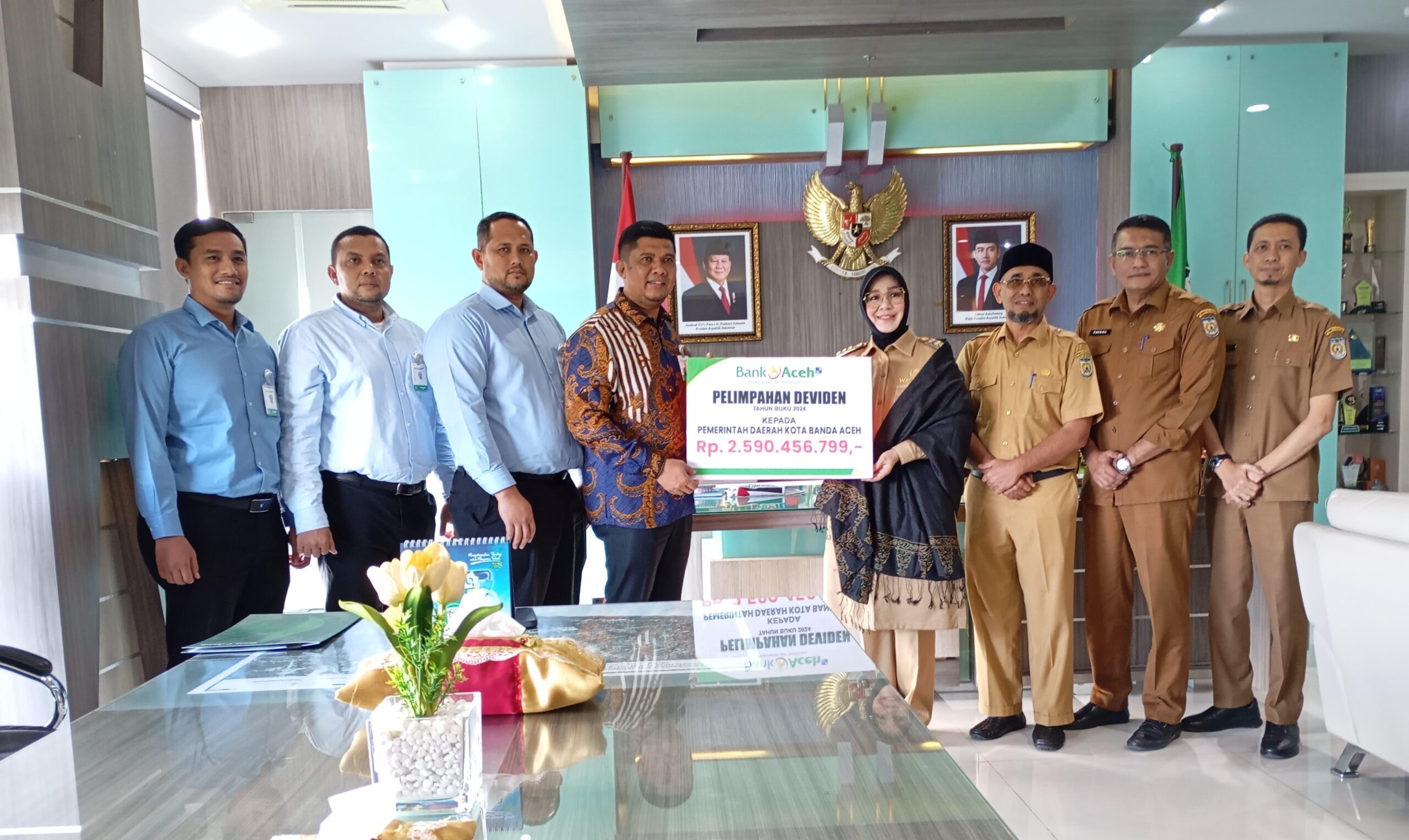 Bank Aceh Setor Dividen Rp 2,59 Miliar ke Pemko Banda Aceh