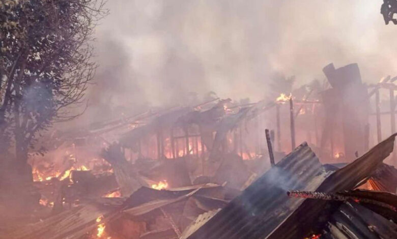 Kebakaran di Asrama Kodim Kota Langsa, 18 Rumah Dinas Hangus