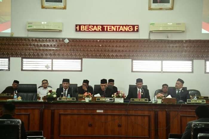 DPRK Aceh Besar Sampaikan Pandangan Umum Fraksi Terkait APBK-P 2025