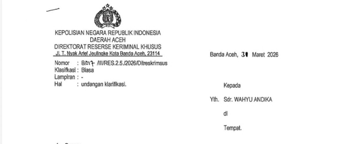 Lindungi Narasumber, Ketua PWI Aceh Sebut Wartawan Berhak Tolak Panggilan Polisi