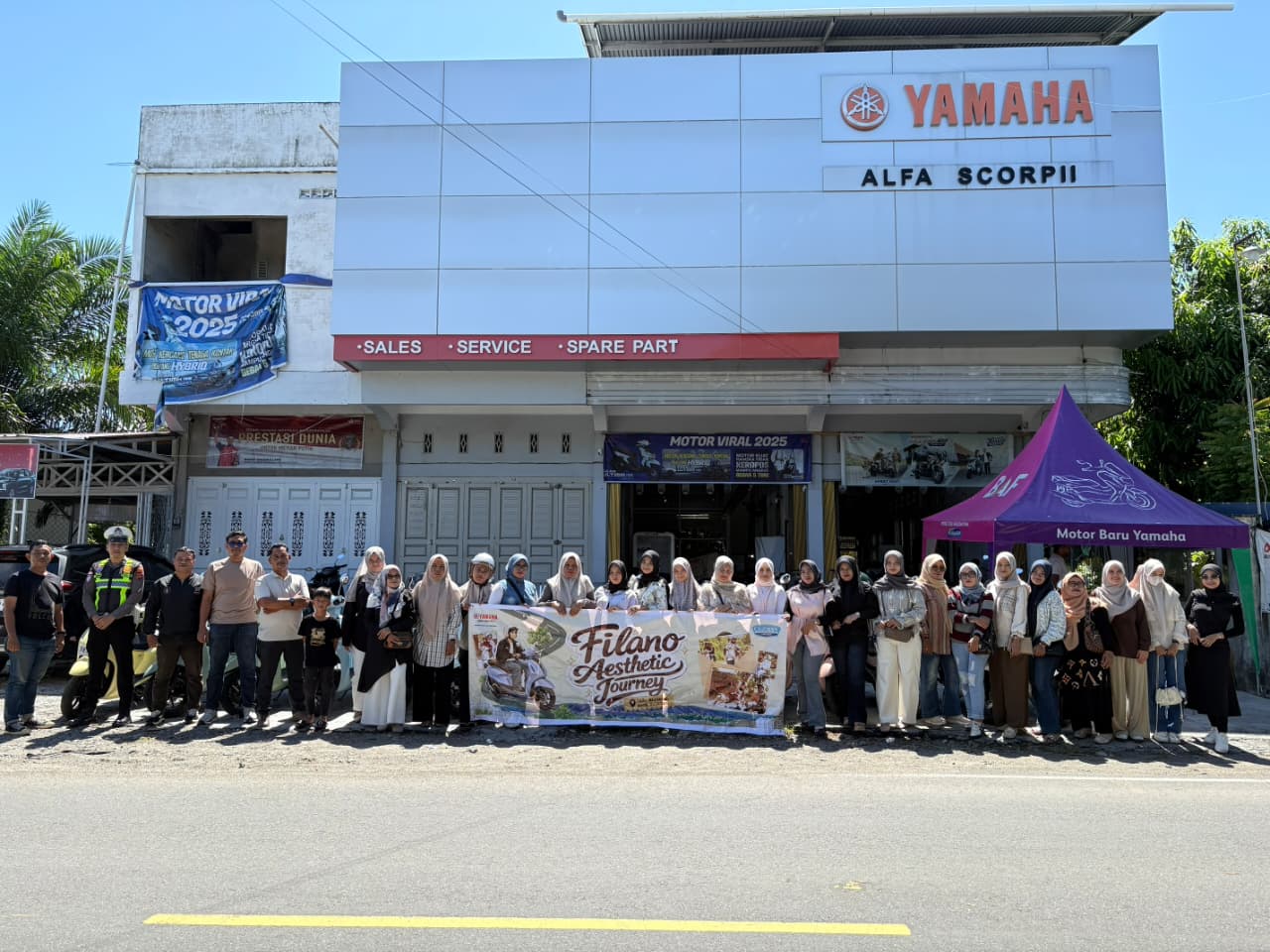 Yamaha Alfa Scorpii Susoh Sukses Gelar Touring Estetik Bareng Pengguna Grand Filano ke Meukek