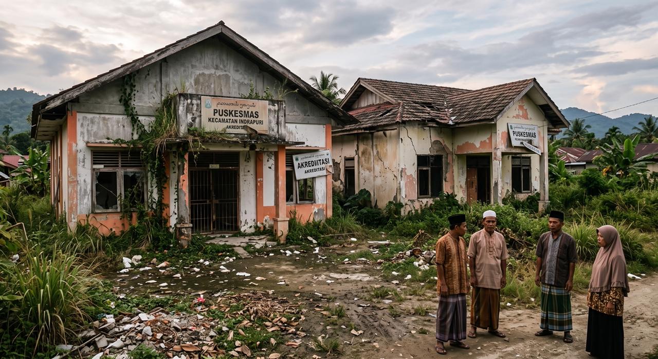 Anggaran Miliaran Rupiah Mubazir, Dua Puskesmas di Aceh Besar Mangkrak dan Terbengkalai