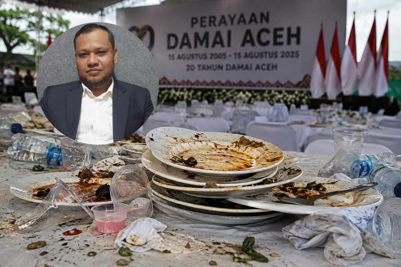 Piring Kotor Setelah Perayaan Damai Aceh