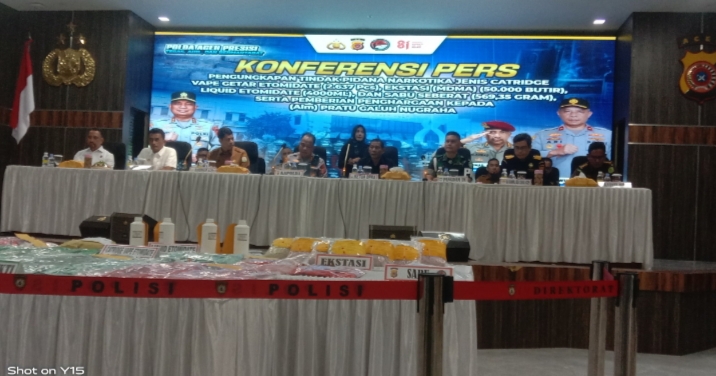 Polda Aceh Bongkar Jaringan Narkoba Jenis Baru, 2.637 Cartridge Etomidate dan 50 Ribu Ekstasi Disita