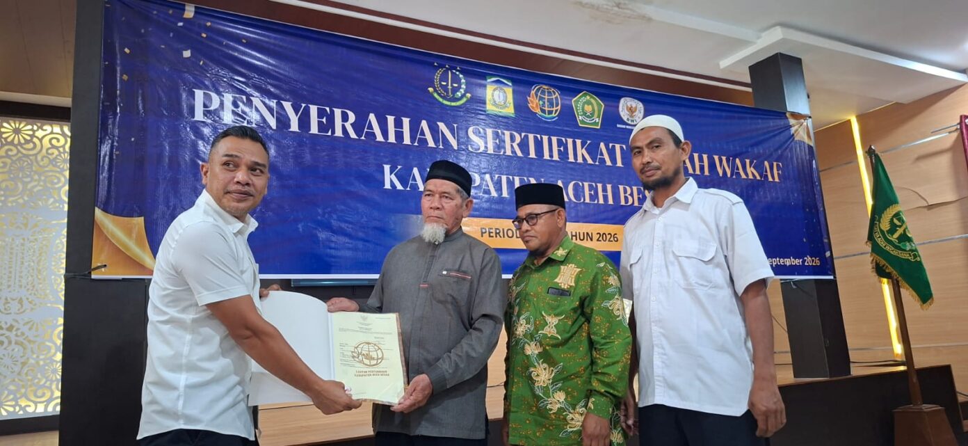 DPRK Aceh Besar Dorong Tanah Wakaf Segera Bersertifikat, Jangan Sampai Terlantar