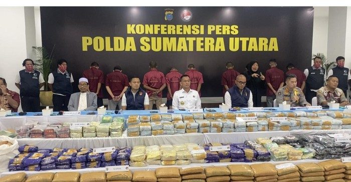 Jaringan Malaysia Dibongkar, 244 Kg Sabu Disita Polda Sumut dalam Tiga Kasus